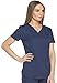Dickies Dynamix Womens Tops, Athletic-Inspired V-Neck Scrub Top with Four-Way Stretch and Moisture Wicking DK730, XL, Navy
