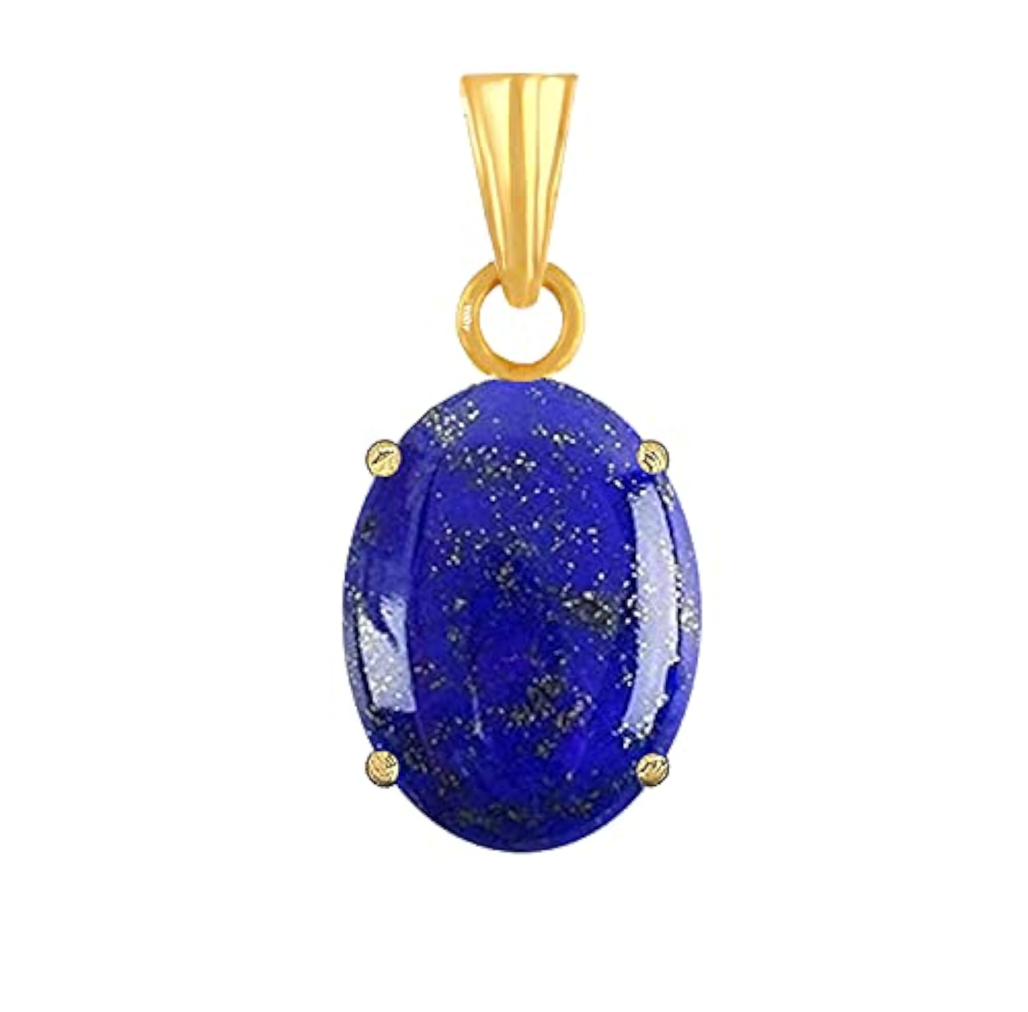 Women's Lapis Lazuli 22K Gold Plated Pendant, Astrological Gemstone