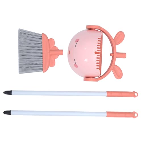 SHERCHPRY 1 Set Broom and Dustpan Lightweight Cleaning Tools Cartoon Design for Housekeeping Easy to Use Miniature Accessories for Childrens Play and Responsibility