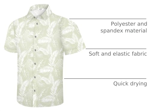 Image of Hawaiian Shirt for Men Tropical Shirts Summer Beach Button Down Short Sleeve Luau Aloha Floral Cruise Vacation Outfit 2026