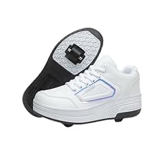 ENEN Scarpe con Rotelle Bambina, Outdoor Sportive Scarpe da Skateboard, 2 Ruote Skateboard Sneakers Multisport Scarpe da Ginnastica da Pattini per Ragazze e Ragazzi