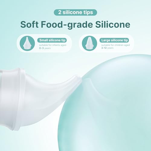 Image of Nasal Aspirator for Baby, Hospital-Grade 78KPa Strong Suction Baby Nose Sucker with Anti-Backflow, Electric Nose Suction for Baby, Soothing Lullabies, Rechargeable Baby Nasal Aspirator(Blue-T)