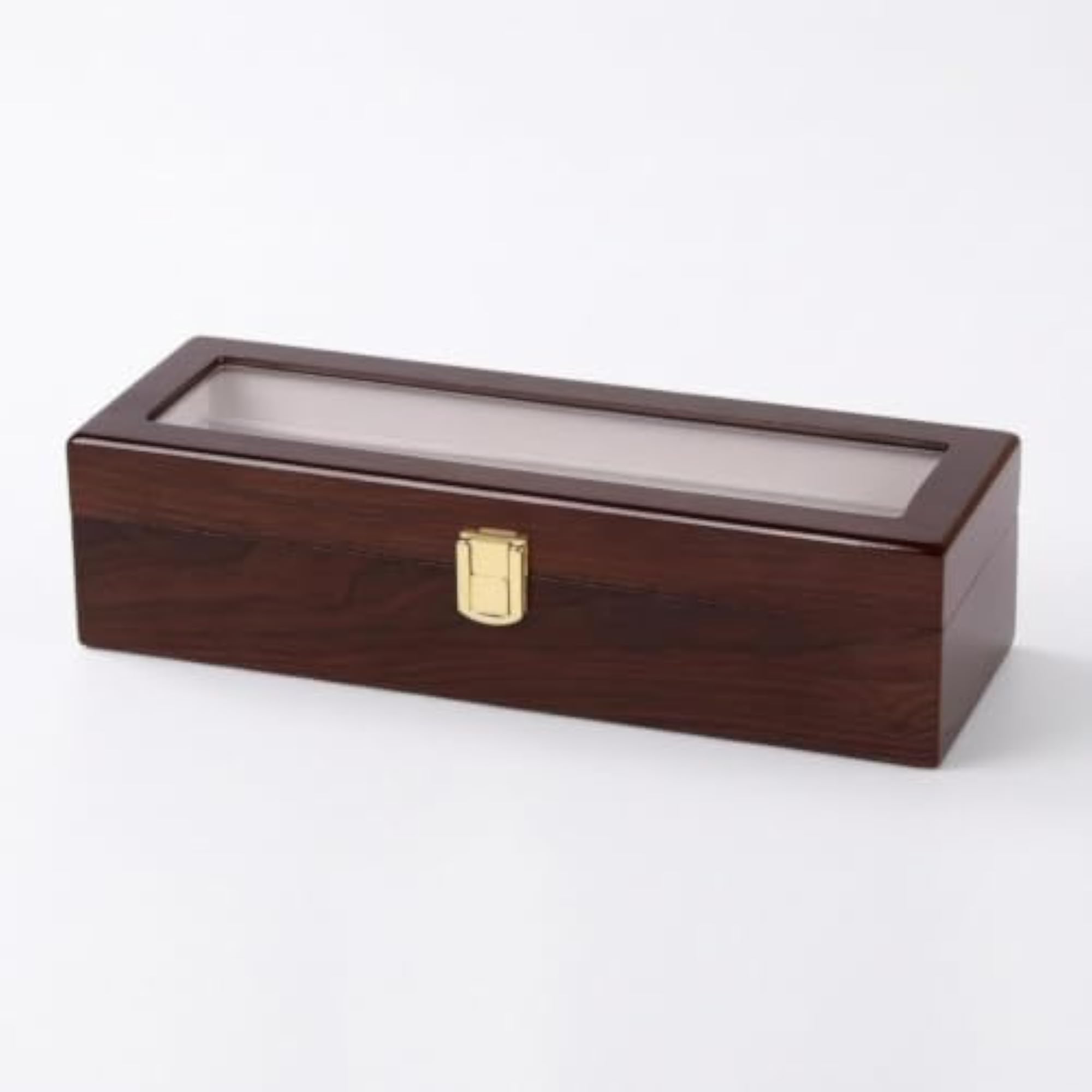 Wooden Watch Storage Box for Collectors, Clear Design