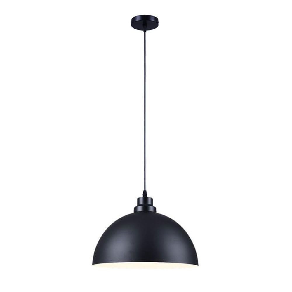 Lampada a Sospensione Minimalista in Ferro Nero.