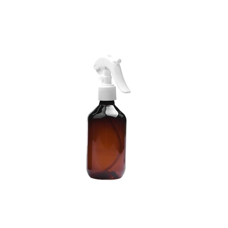 Vaporisateur Lot de 10 flacons vaporisateurs vides en plastique 100/150/200 ml, voyage avec atomiseur(White lid brown PET,200ml)