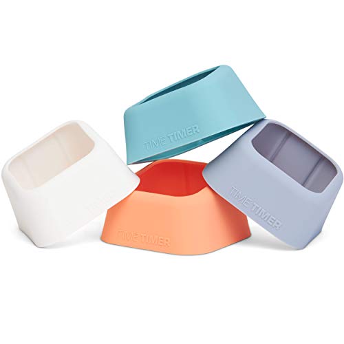 TIME TIMER Home MOD Color Cases - for Classroom Learning, Homeschool Study Tool, Student Desk Clock and Office Meetings with Silent Operation (2-Pack), Orange & Blue Pack