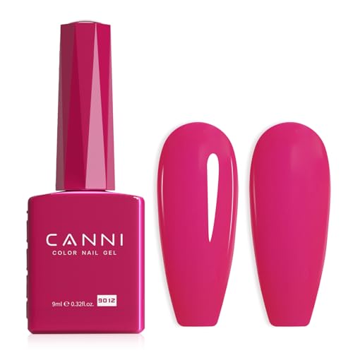 CANNI Esmaltes Semipermanentes de Uñas en Gel Rosa roja Red rose Pintauñas Semipermanentes Apto Para Principiantes Manicura 9ml