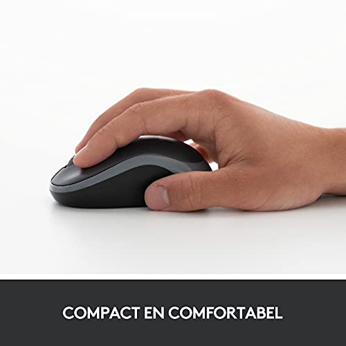 Logitech M185 draadloze muis, 2,4 GHz met USB-mini-ontvanger, batterijduur van 12 maanden, 1000 DPI optische tracking… - Afbeelding 4