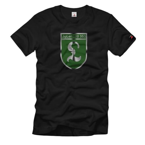 T-shirt Bundeswehr armoiries JgLehrBtl 353 noir XXXXXL ample pour corpulence forte