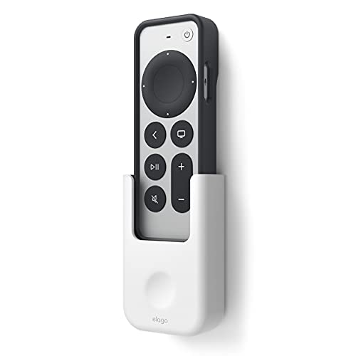 elago Remote Holder Mount Fernbedienungshalter Kompatibel mit Apple TV 4K Siri Remote 3. Generation (2022) und 2. Generation (2021) (Weiß)