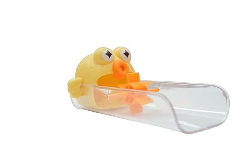 Image of Cartoon faucet extender children's hand washing water diverter silicone extended splash-proof artifact (Yellow)