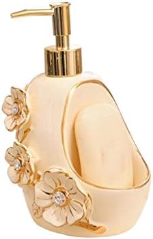 Soap Dispenser Luxury Lotion Bottle Soap Box 2-in-1 Ceramic Hand Sanitizer Bottle Bathroom Products Soap Dispenser Creative Sanitary Ware Liquid Soap Dispenser Refillable Liquid Hand Soap