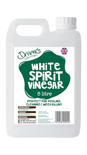 Drivers White Spirit Vinegar 5 Litre Catering Pack | Classic Clear Vinegar for Cooking Pickling Cleaning & Household Use