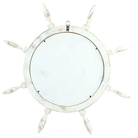 Nagina International Rustic Grey Antique Nautical Maritime Wall Mounted Mirror Ship Wheel | Bay Home Decor & Gifts (24… 313wlL3ESPL. SS280
