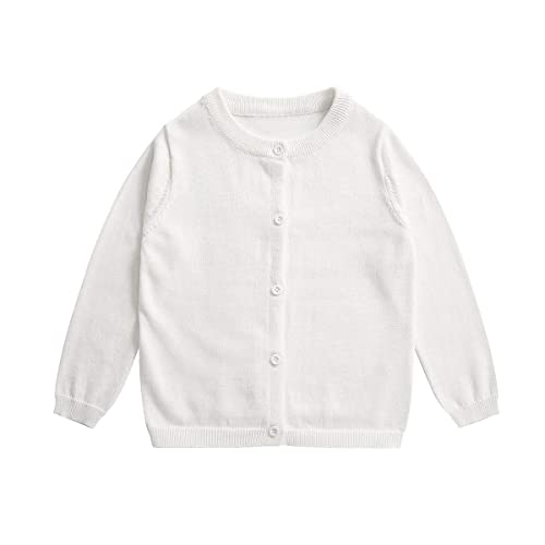 Little Girl Knit Cardigan Sweater - Toddler Button Down School Uniforms Cardigan