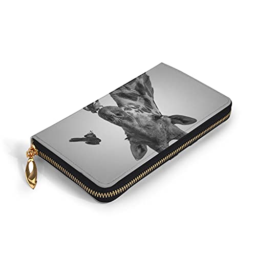 Grappige Dieren Giraffe Gedrukt Lederen Portemonnee Vrouwen Zip Purse Clutch Bag Reizen Creditcard Houder Portemonnee… - Image 4