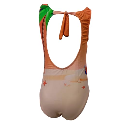 Maiô Infantil Estampado Meninas Moda Praia Proteção Solar UV50+ Com Amarração nas Costas Resistente