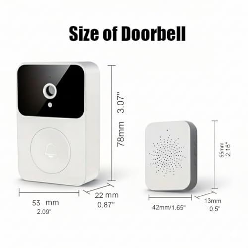 Smart Video Door Bell with Camera for Home Security |Wireless Connectivity | HD Resolution | Smart Notifications | 2 Way Audio | Night Vision | Door Camera with Battery. - Image 3