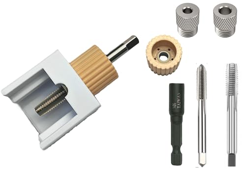 tsimiuk Aluminum Extrusion Tap Guide Tap Jig & Tap Bit for 2020 3030 4040 2040 3060 4080 European Standard Aluminum Profile