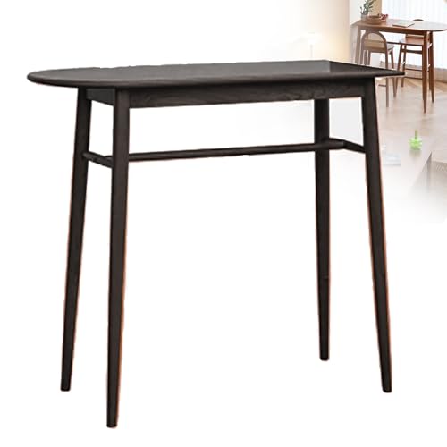 PQXQZ Mesa de Bar Mesas Altas para Cocina o Barra de Desayuno Barra de Bar de Madera Maciza para Bistró Comedor o Sala de Estar(Black)