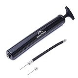 ERGONOMISCHES DESIGN - Die handliche, stabile Pumpe ist leichtgängig und hat einen bequemen Griff. Dank dem flexiblen Schlauch mit praktischen Schraubventilen, werden Sie viel seltener durch eine gebogene oder gebrochene Nadel enttäuscht.