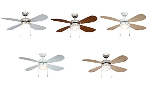 Deckenventilator CLASSIC, Flügelfarbe Pinie mit Beleuchtung