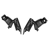 ALMULOO Grille Bracket Pair Compatible with 2009-2011 Honda Civic DX EX EX-L LX Si Replacement for HO1207107 HO1207108 Coupe Grill Support Black Plastic (ABS) LH & RH