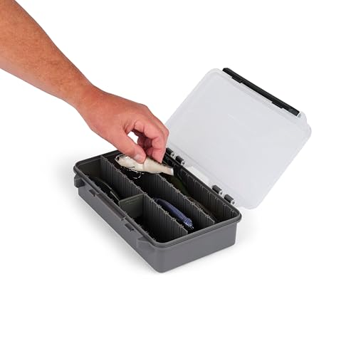 Image of Plano StowAway 3600 Deep Stow Tackle Box with Corrosion-Preventive Rustricor, Single Latch Design, Transparent DuraView Lid, Stackable Storage for Fishing Bait, Lures and Gear