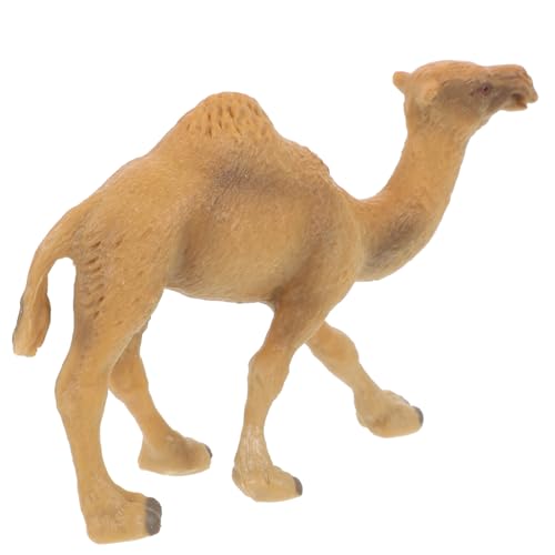 ORFOFE Miniatura de Camello de Plástico Pequeño Figura Decorativa Simulada Modelo Dromedario para Escritorio y Decoración Infantil Regalo Educativo