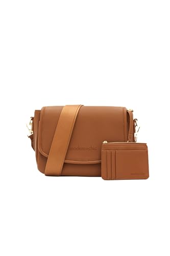 Modern+Chic Crossbody Bag for Women - The Signature Crossbody Purse, Vegan Leather Sling Bag with Matching Wallet & Key Fob