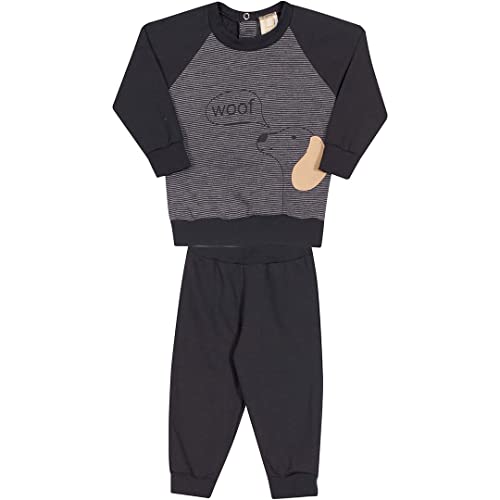 Conjunto Moletom Bebê Menino Calça e Blusa Wo (P [0 a 3 Meses])