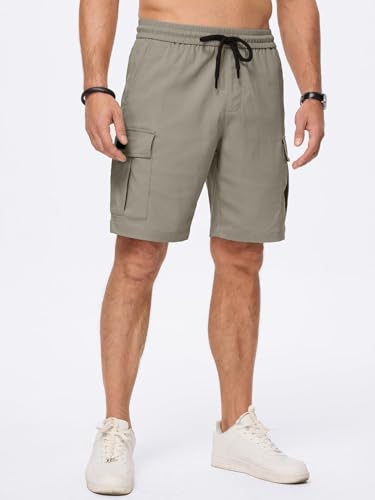 Image of Vogaan Men's Cotton Blend Multi Color Cargo Shorts | Regular Fit | 5 Pocket Casual Utility Shorts