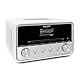 TechniSat DIGITRADIO 586 – DAB+ Hybridradio (Internetradio, UKW, Bluetooth, Spotify, Wireless Charging, App-Steuerung, OLED-Display, USB, CD, MP3, AUX, 20 Watt, Kompakt-Anlage, Fernbedienung) weiß