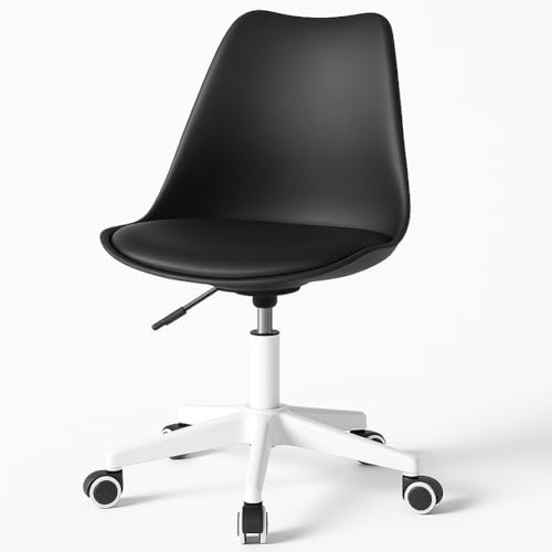Sedia da Ufficio Scrivania Ergonomica Design Moderno con Altezza Regolabile e Cuscino Imbottito ad Alta Densità, Seduta Girevole con Ruote Piroettanti, Ideale per Casa, Studio (Nero) - Sedia gaming - Immagine 7