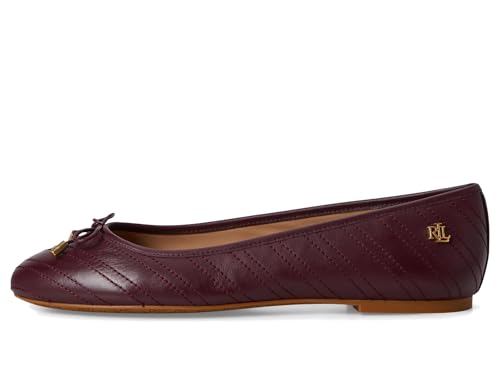 Lauren Ralph Lauren Women's Jayna Stitched Leather Flat Ballet4