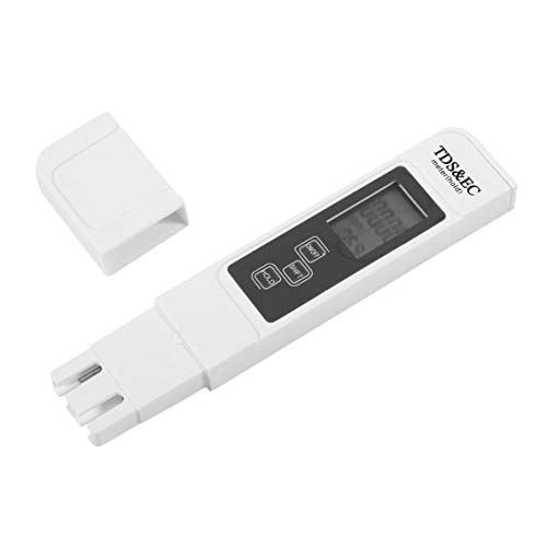 Zinniaya 3 In 1 Multifunctional TDS EC PPM Water Quality Meter Tester Pen LCD Display 0-5000ppm TDS&EC Tester Pen