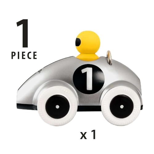 Voiture de Course BRIO argente 30232 a propulsion mécanique