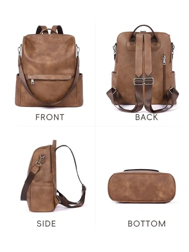 Image of CLUCI Womens Backpack Purse PU Leather Anti-theft Fashion Designer Travel Bag Ladies Shoulder Bags | Purse