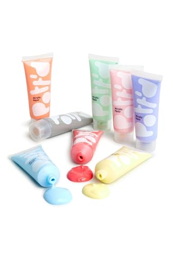 Pott'd Premium Acrylic Pottery Paints for Adults, Paint Set, Pottery Painting Kit for Air-Dry Clay – Pastel Paints