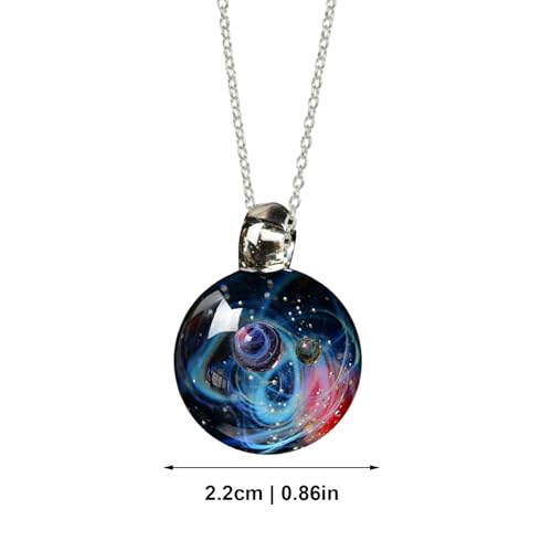 Collar Espacial de alta pureza con diseño de cielo estrellado cósmico 6