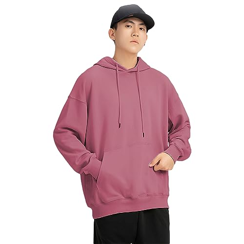 ANUFER Unisex Mens Womens Velvet Lined Cotton Pullover Hoodies Casual Plain Sweatshirt Jumper2