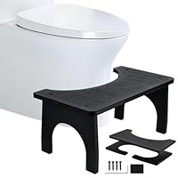 YYTECH Toilettenhocker Erwachsene Bambus Toilettenhocker Rutschfester Ergonomischer Wc Hocker für Badezimmer für Bekämpft Verstopfung Blähungen Bequeme Ausscheidung