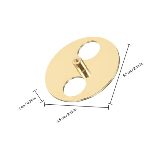 UTHCLO オルゴール用巻き上げキー 交換用ターンテーブルおもちゃの巻き上げキー ゴールドミラー仕上げ 金属製 55×10×3.5mm クラフトや装飾に最適な簡単組み立て可能な多用途アクセサリー [2]