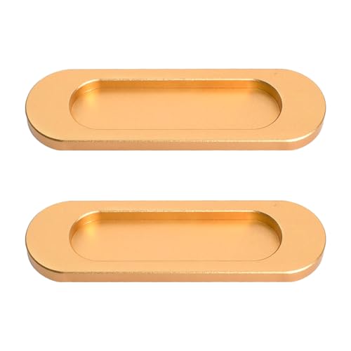 Aomhrek Aluminiowy uchwyt samoprzylepny 10 x 3 cm – klamka przesuwna w kolorze złotym