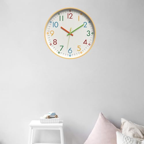 Horloge murale colorée silencieuse pour stopper le tic-tac
