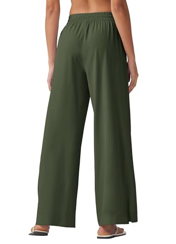 Willit Women's Wide Leg Pants Swim Beach Pants UPF 50+ Lightweight Travel Quick Dry Sun Protective 29" 31"