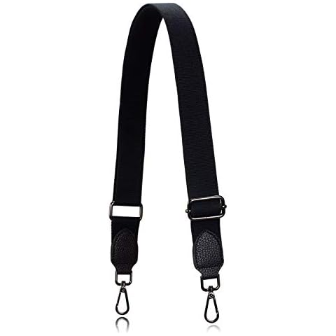 Allzedream Purse Straps Replacement Crossbody Bags Handbag Wide Canvas Leather Adjustable (Black) Cover