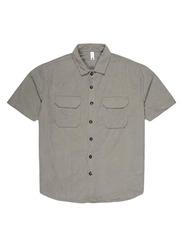 Image of Thomas Scott Men's | Solid | Half Sleeve | Regular Fit | Polyester-Blend | Double Flap Pocket | Spread Collar | Casual Shirt