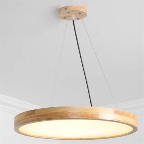 Lámpara de techo alta empotrada con diseño minimalista japonés de anillo circular y luces LED