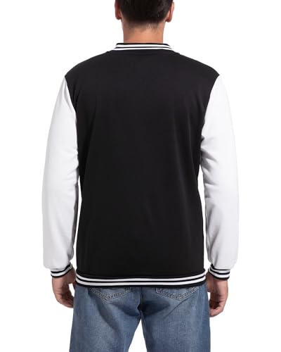 Image of DHSPKN Men's Varsity Baseball Jackets Causal Slim Fit Varsity Letterman Jacket Boys Bomber Jackets